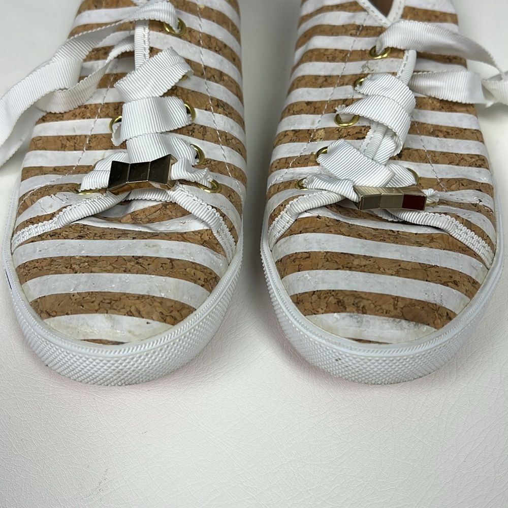 Kate Spade New York Lodero Women's White Striped Cork Sneaker/ Size 7M - Picture 7 of 12